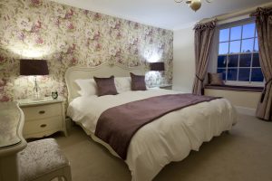 Thirley Cotes Farm Queen Bedroom - evening